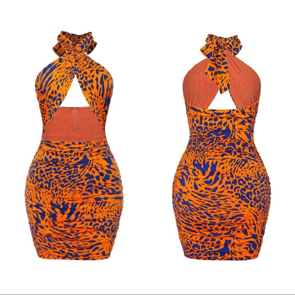 Orange Cut Dress